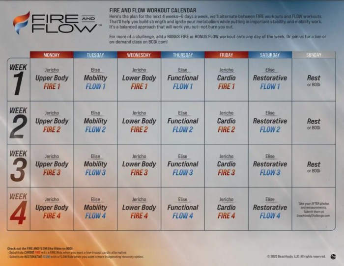 New Beachbody workout 2022 | Fire + Flow and 4 Weeks for everybody ...